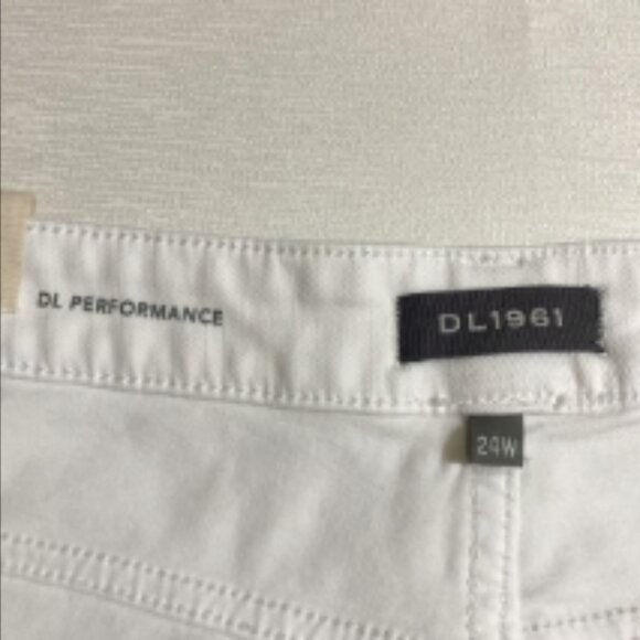 DL1961 Women's Patti Straight High Rise Vintage Ankle White Jeans Size 24W - Picture 8 of 15
